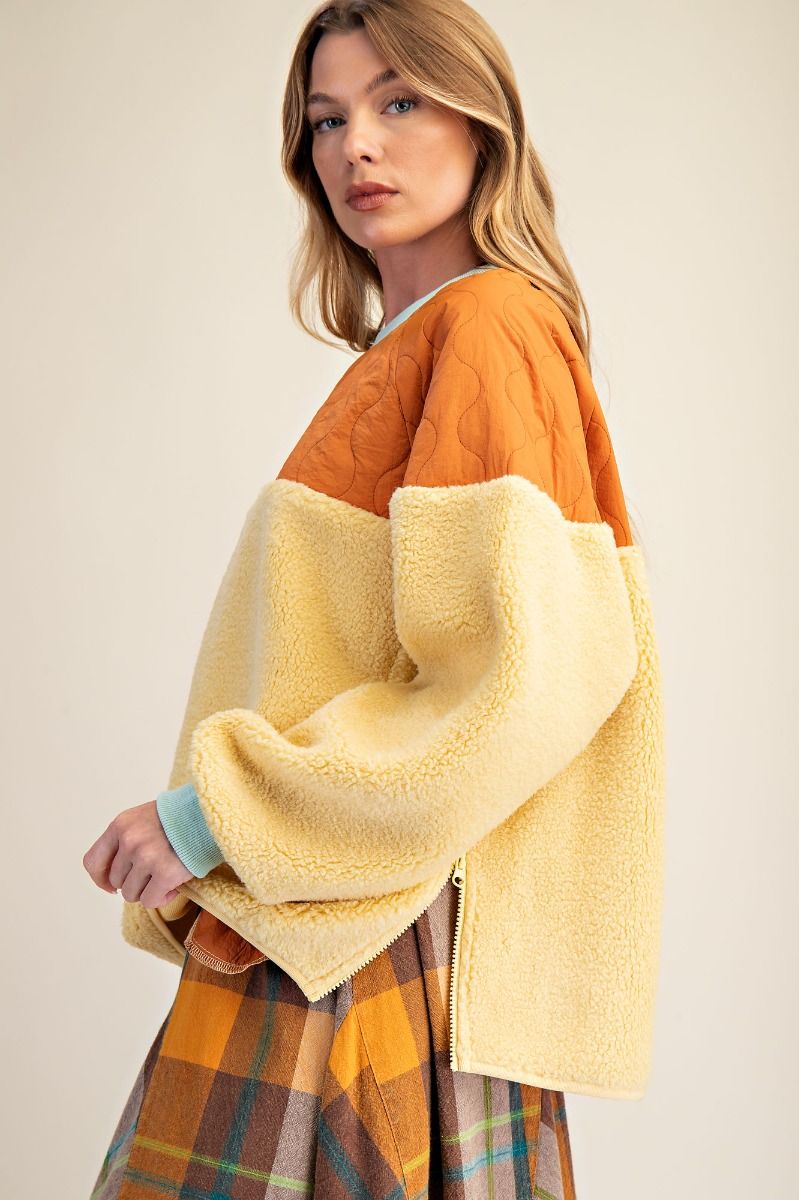 Easel Mix Fleece Pullover