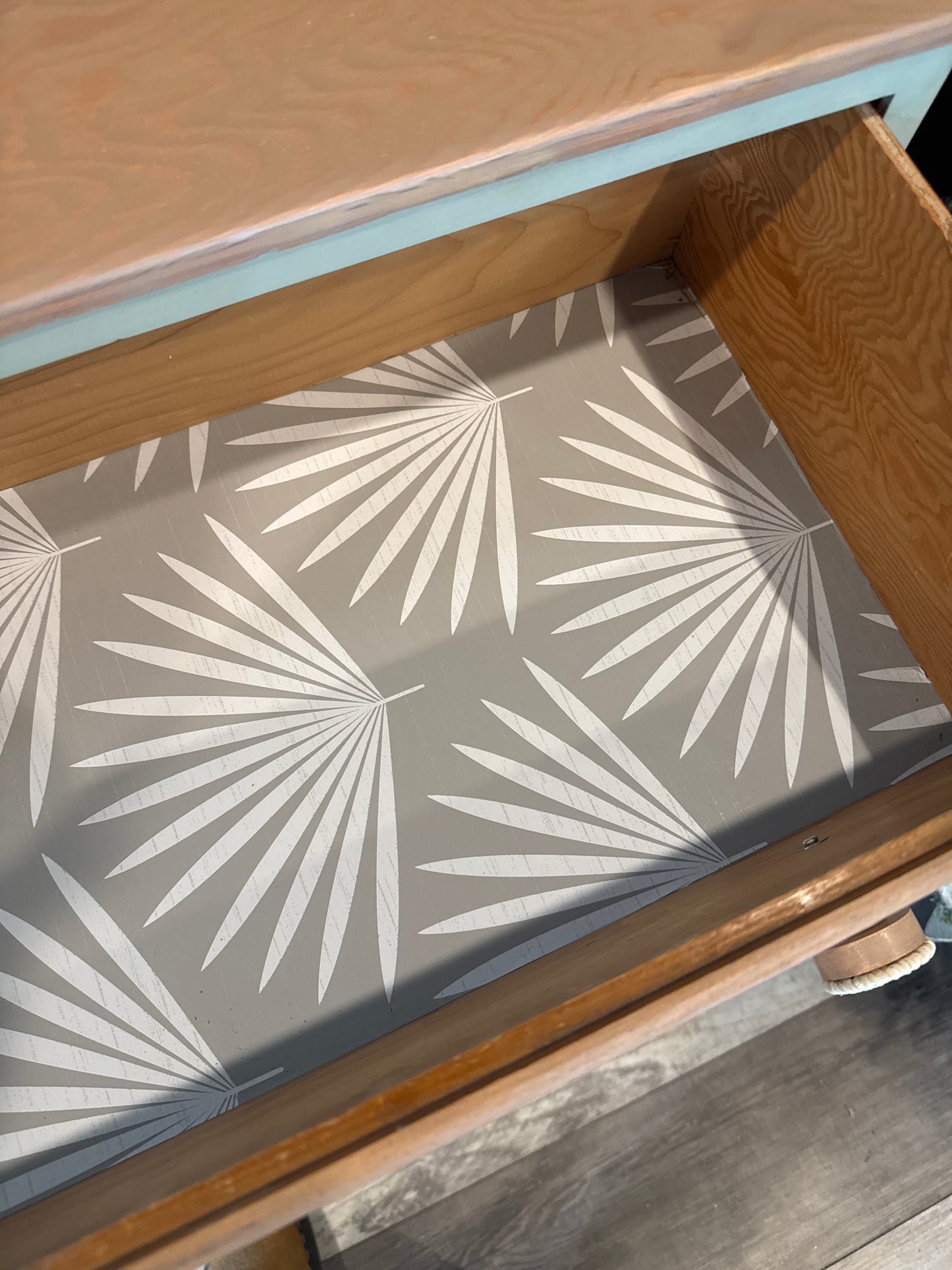 Natural Wood & Sage Green Dresser