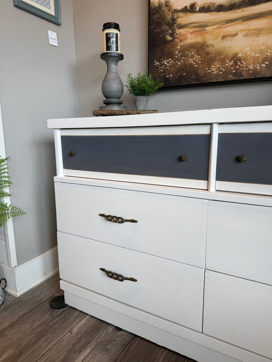 Snowdrop & Classic Gray Stained Dresser