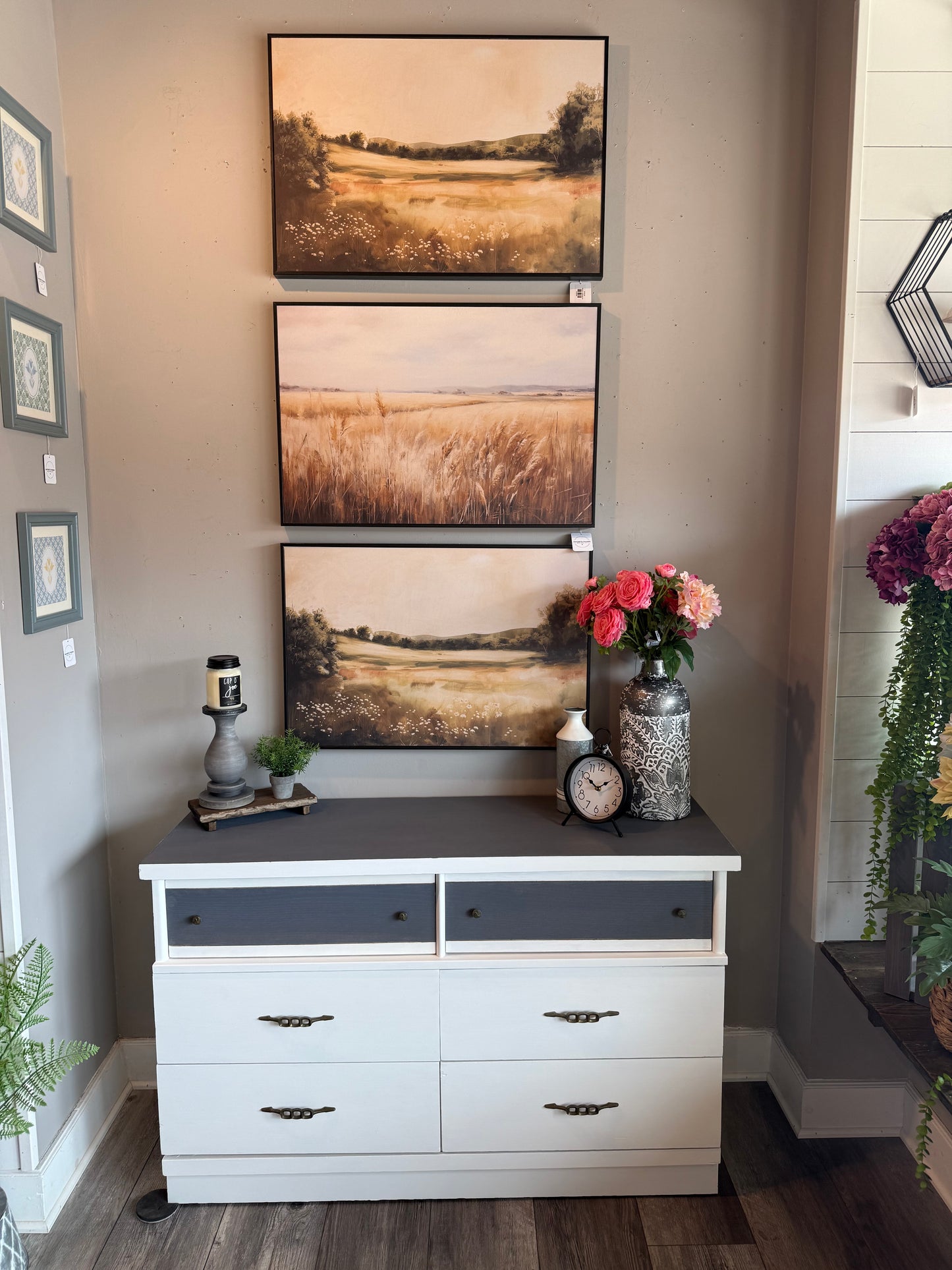 Snowdrop & Classic Gray Stained Dresser