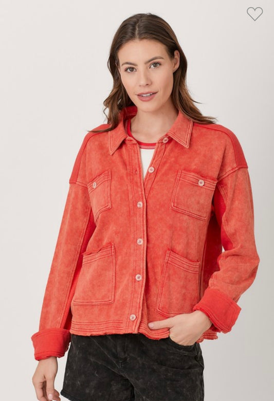 Tomato Terry Jacket