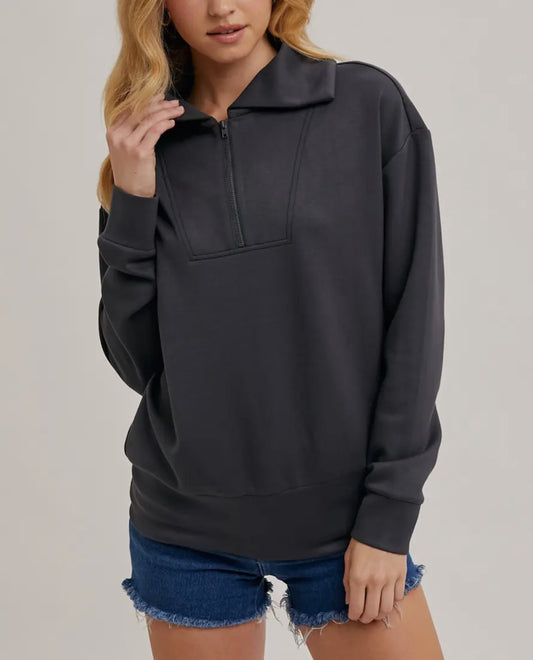 Ash Half Zip Sweatshirt