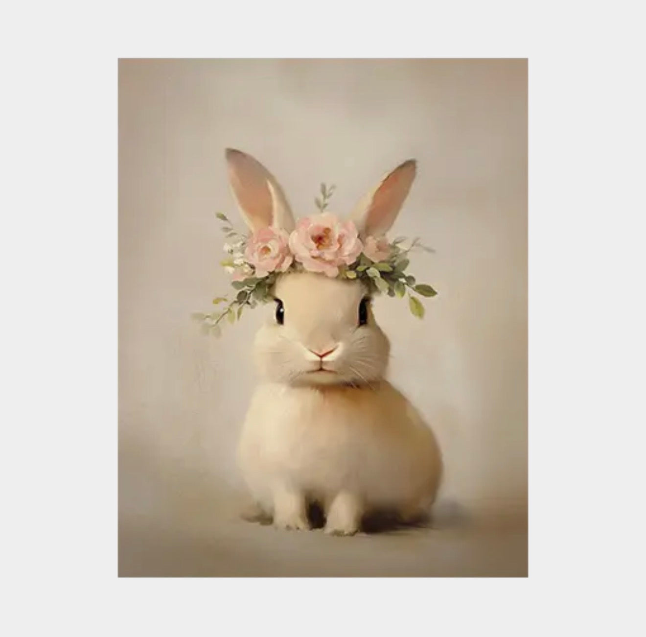 Floral Crown Spring Bunny