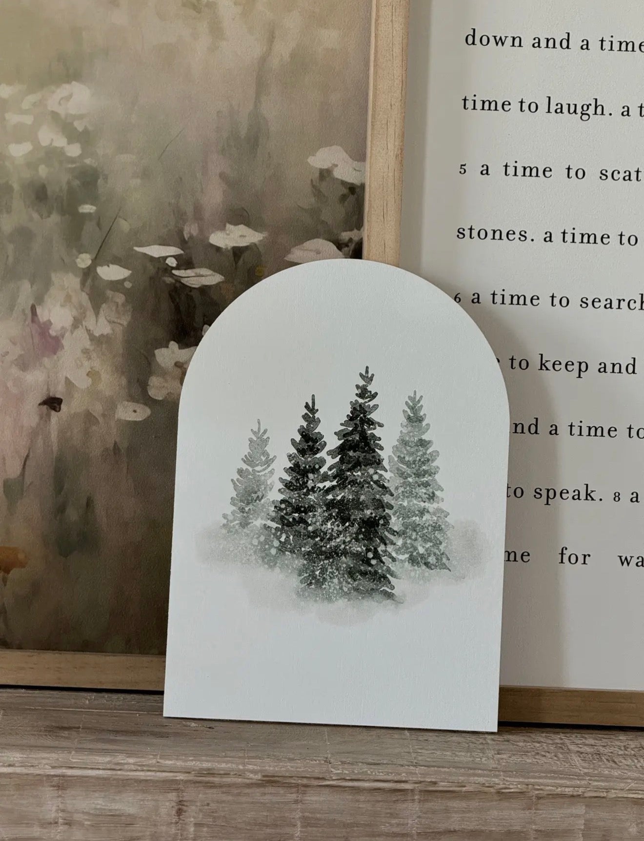 Winter Tree Watercolor Arch