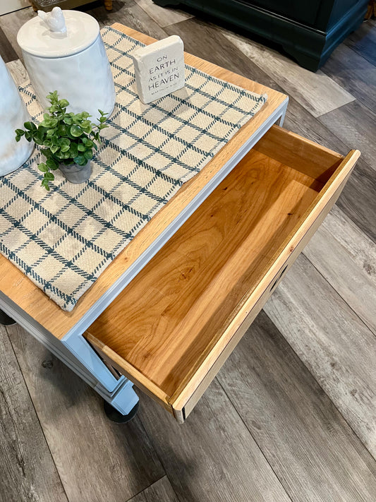 Grey/Natural Nightstand