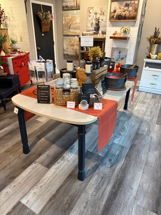 Weathered Cathedral Taupe & Midnight Blue Table