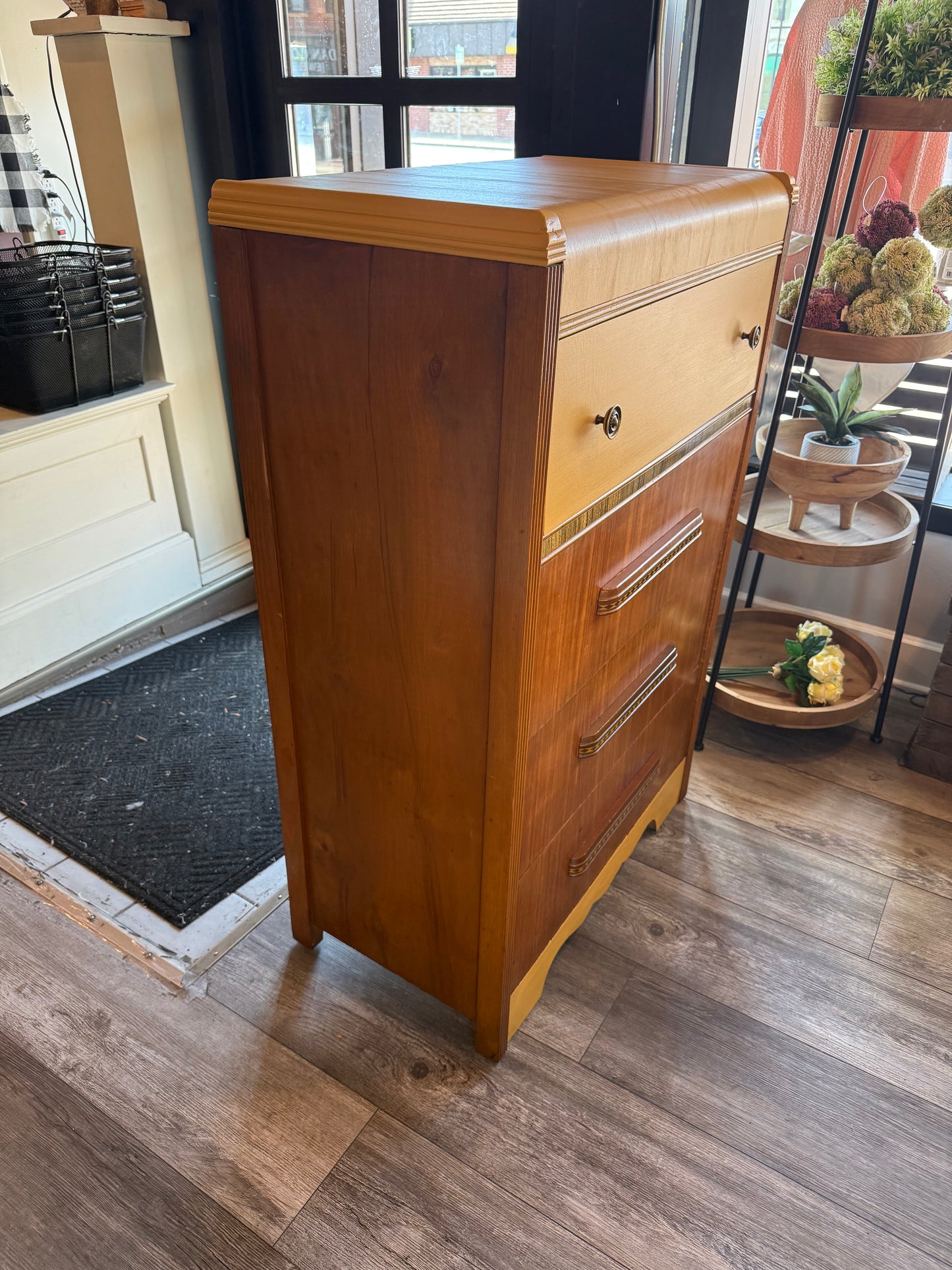 Mustard Waterfall Dresser