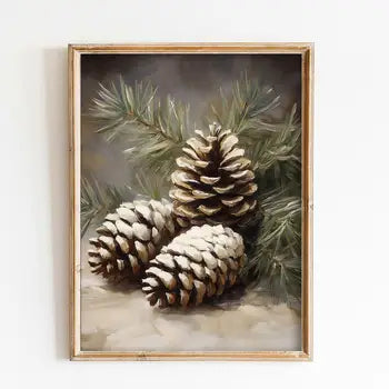 Three Pinecones Art Print