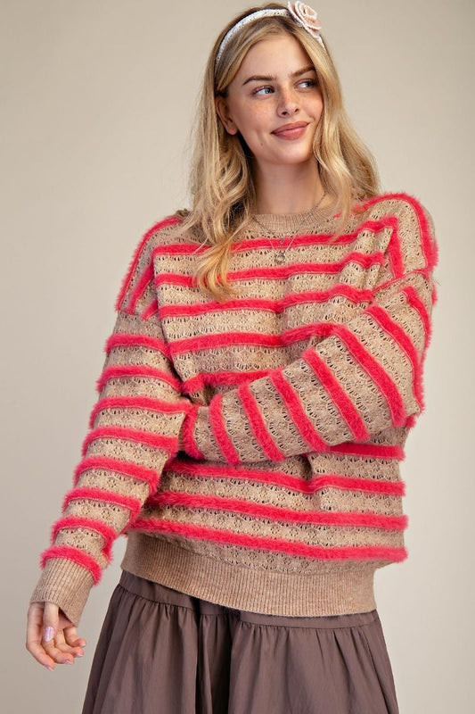 Easel Striped Knitted Sweater
