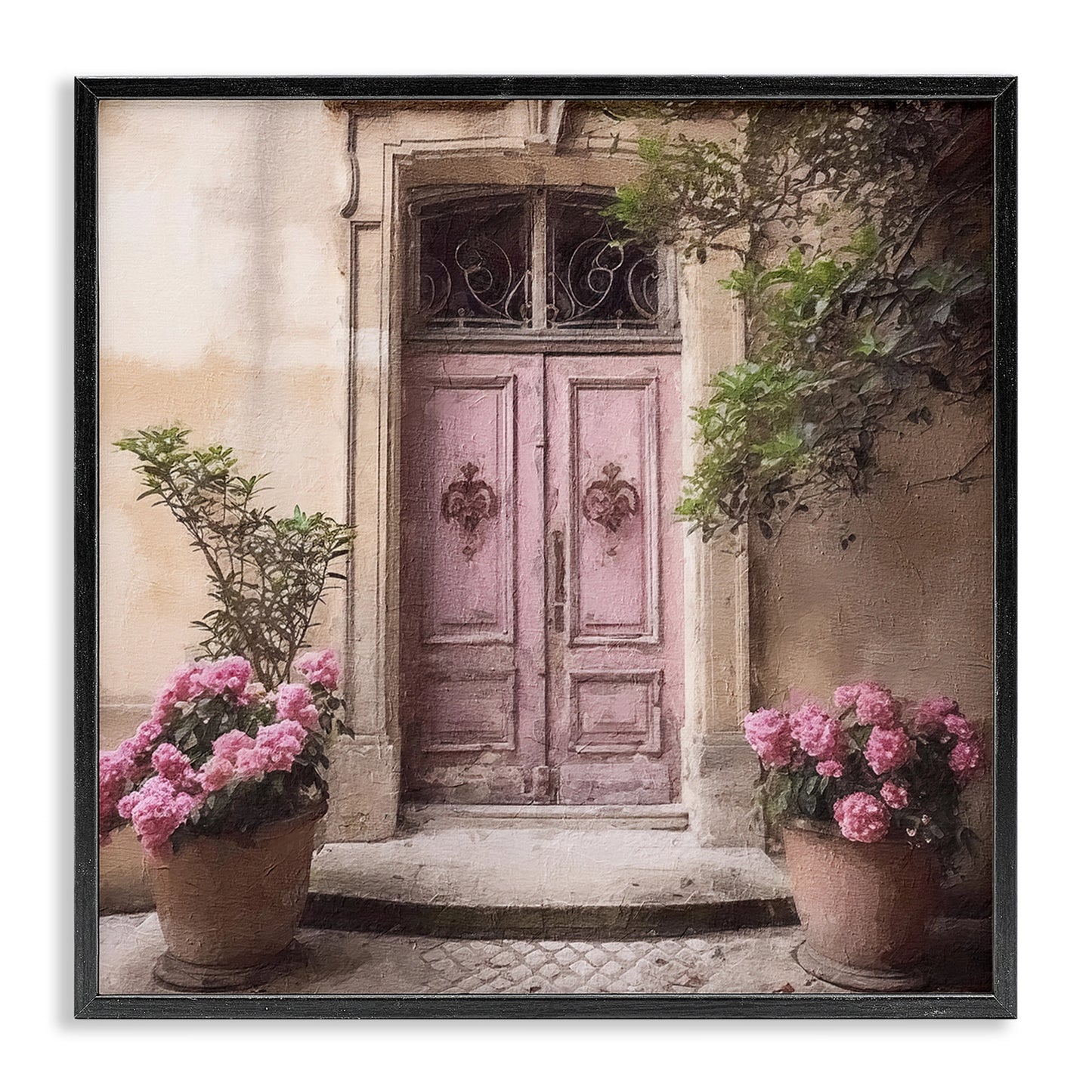 Pink Floral French Doorway