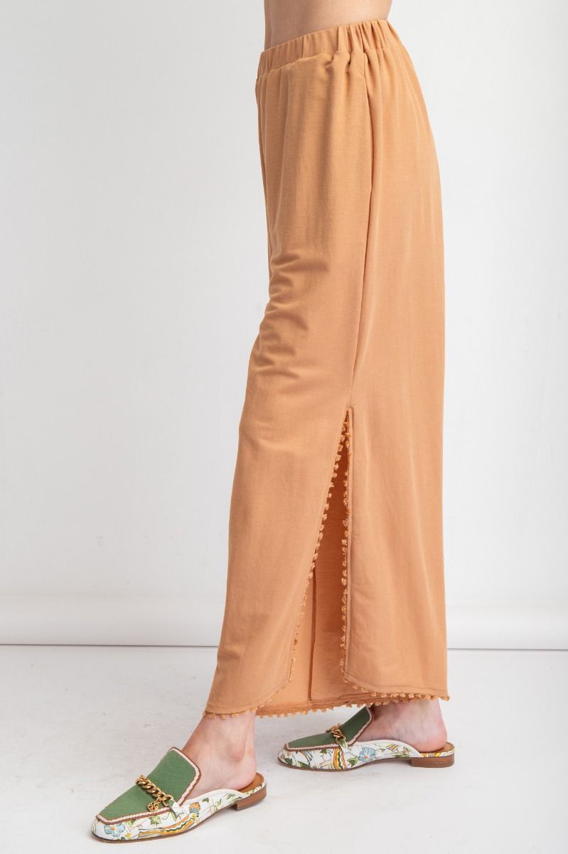 Easel Poly Linen Mini Tassel Pants