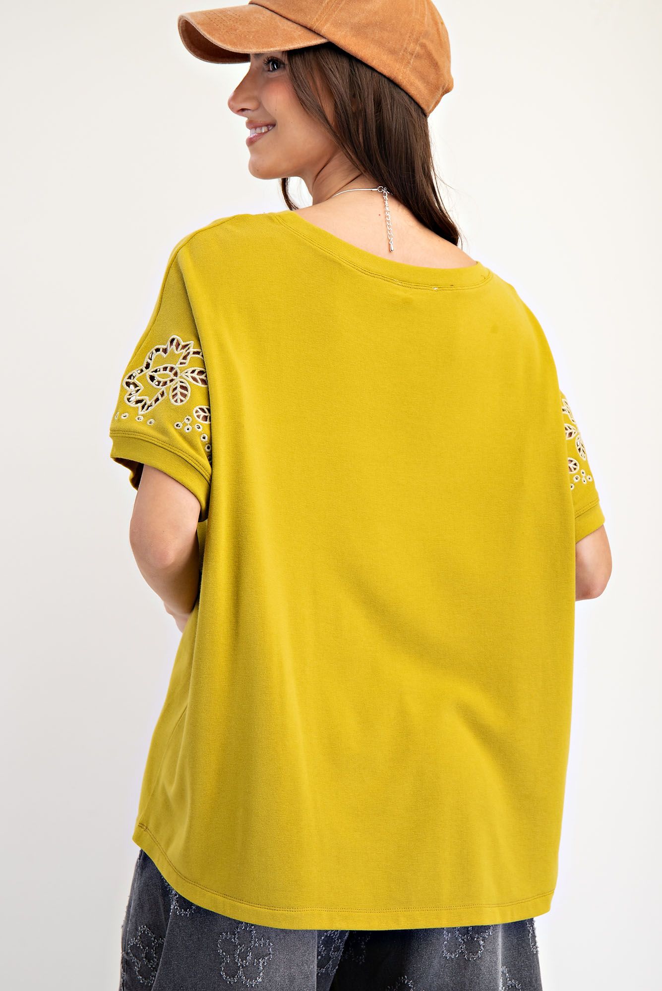 Eyelet Embroidered Top