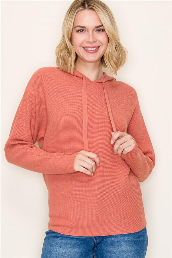 Waffle Hoodie - Terracotta