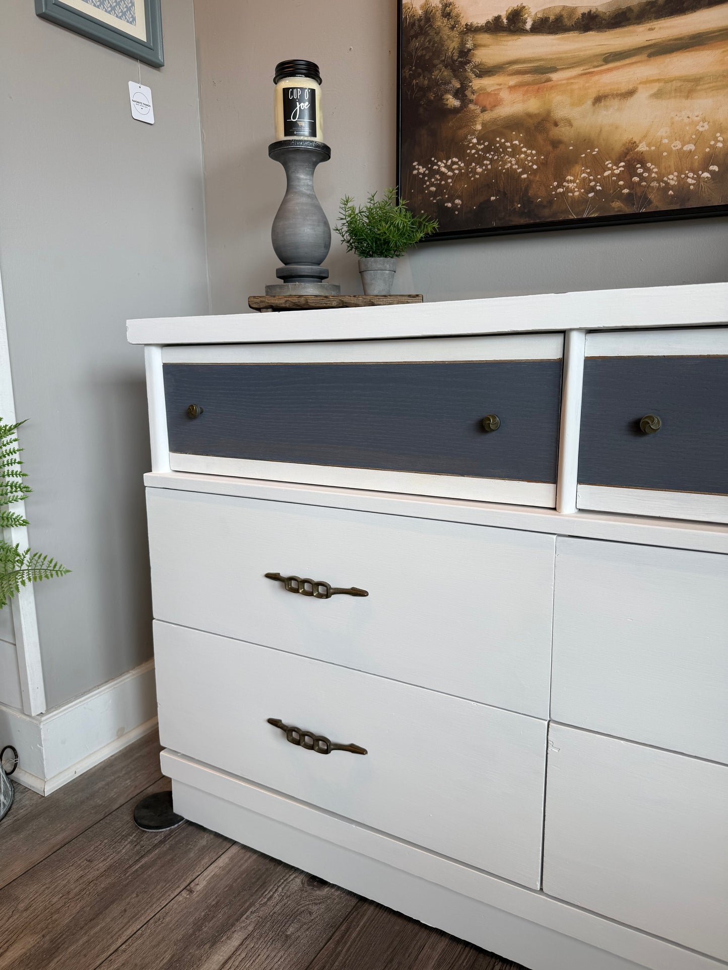Snowdrop & Classic Gray Stained Dresser