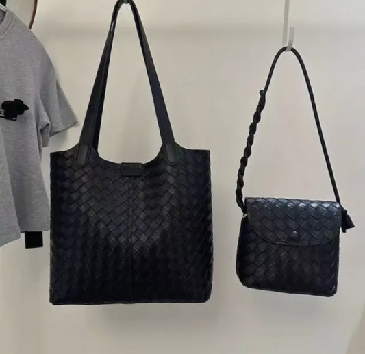 Woven Microfiber Bag + Crossbody