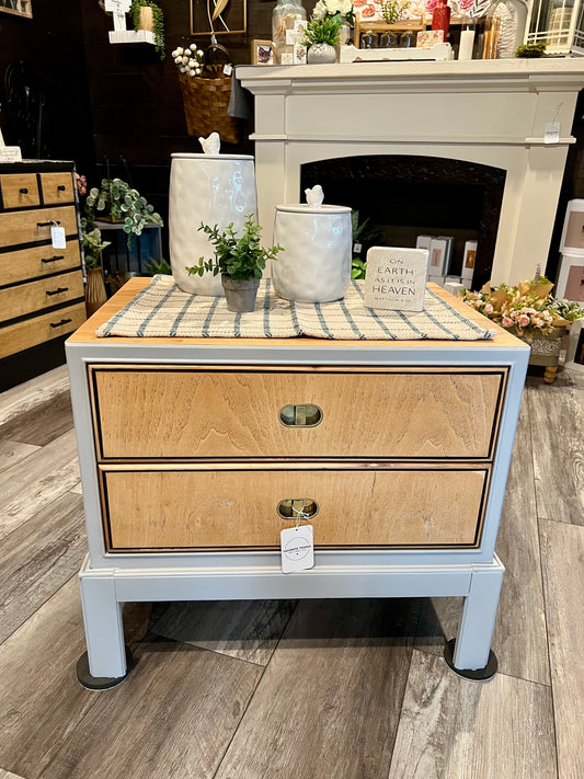 Grey/Natural Nightstand