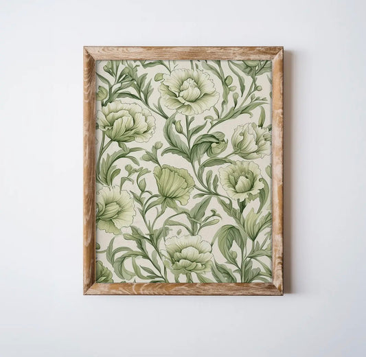 Green Floral Vintage