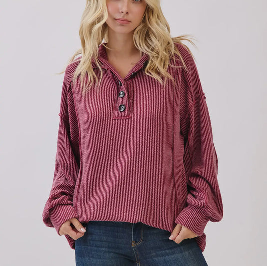 Button Bishop - Burgundy