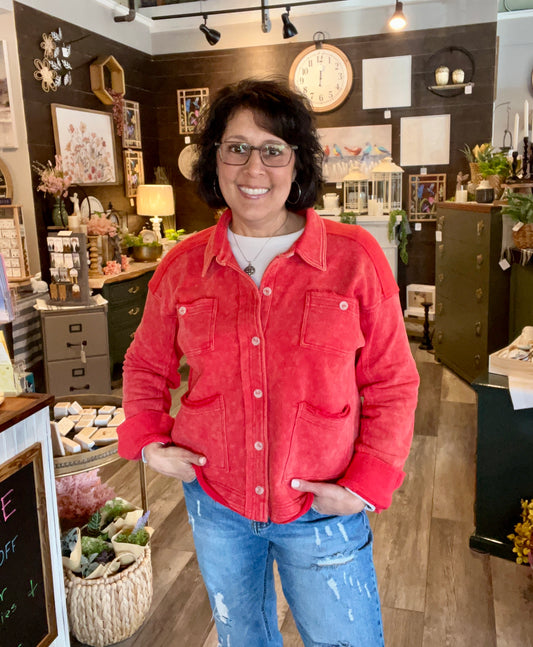 Tomato Terry Jacket