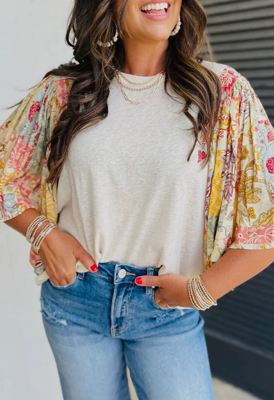 Floral Patchwork Blouse