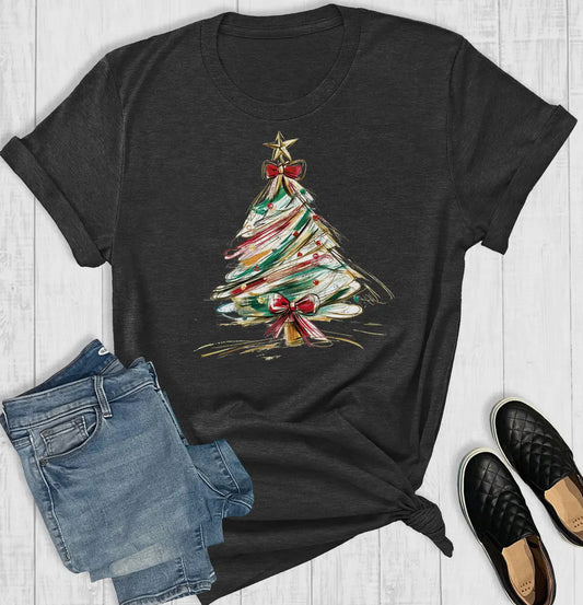 Retro Glittery Tree Tee