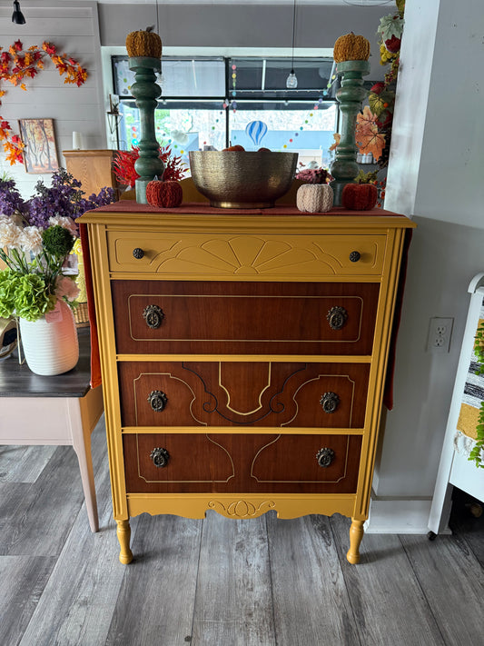 Mustard & Natural Dresser
