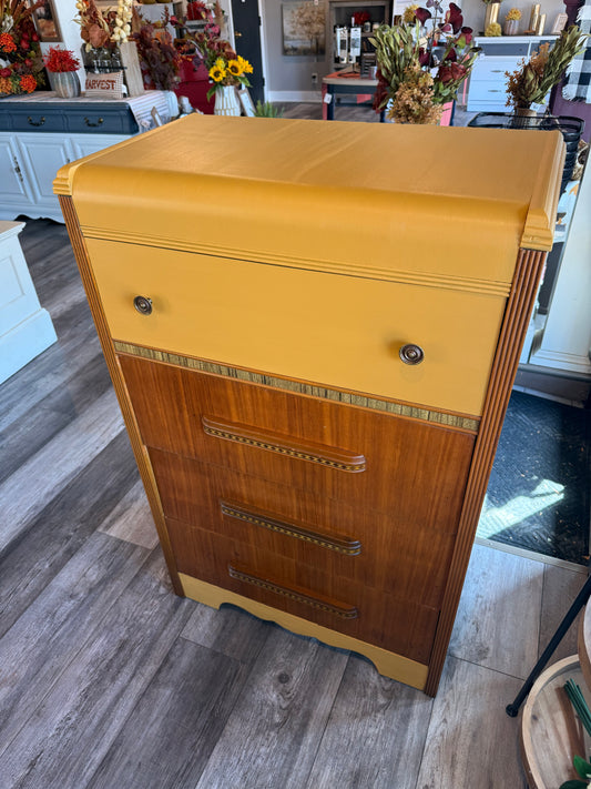 Mustard Waterfall Dresser