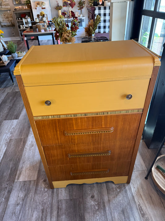 Mustard Waterfall Dresser