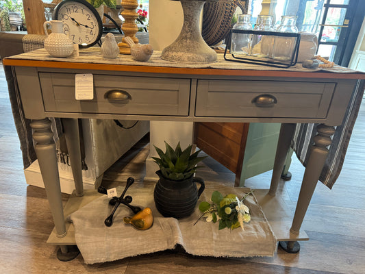 French Linen Sofa Table