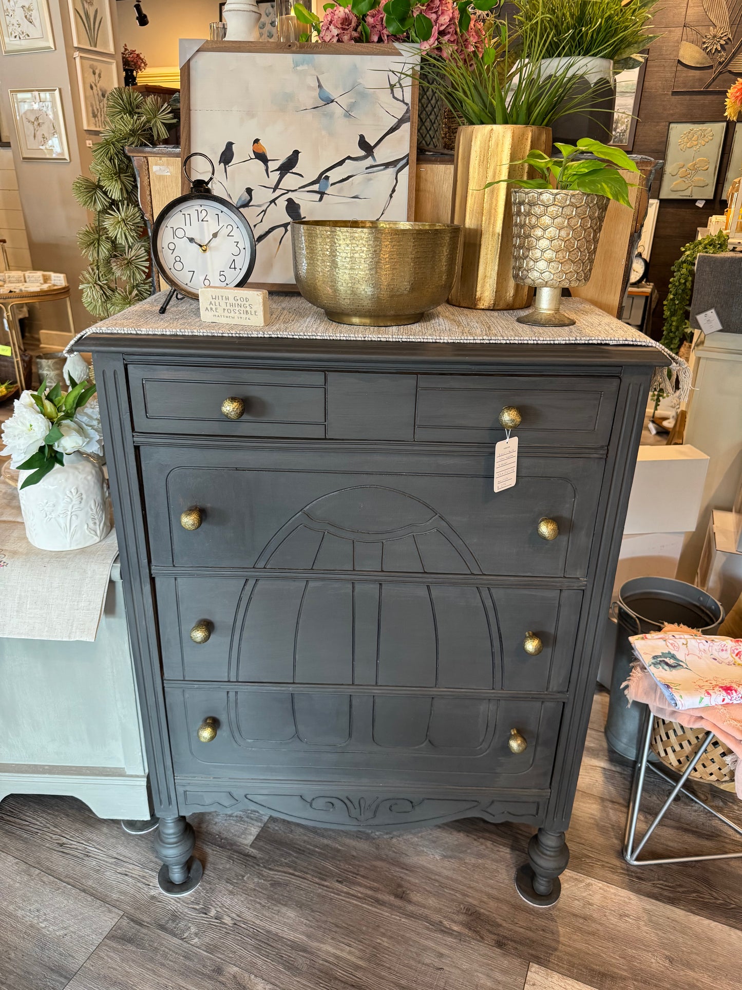 Graphite 4 Drawer Dresser