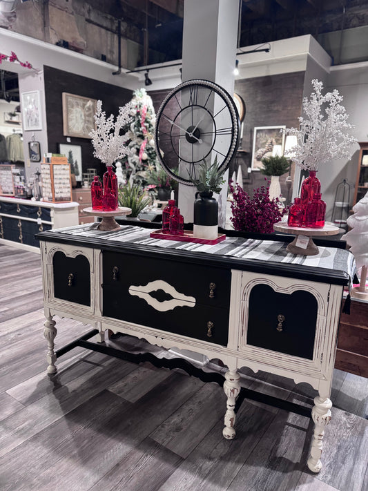Black & White Farmhouse Buffet