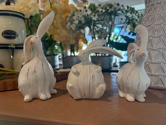 White Wooden Bunny