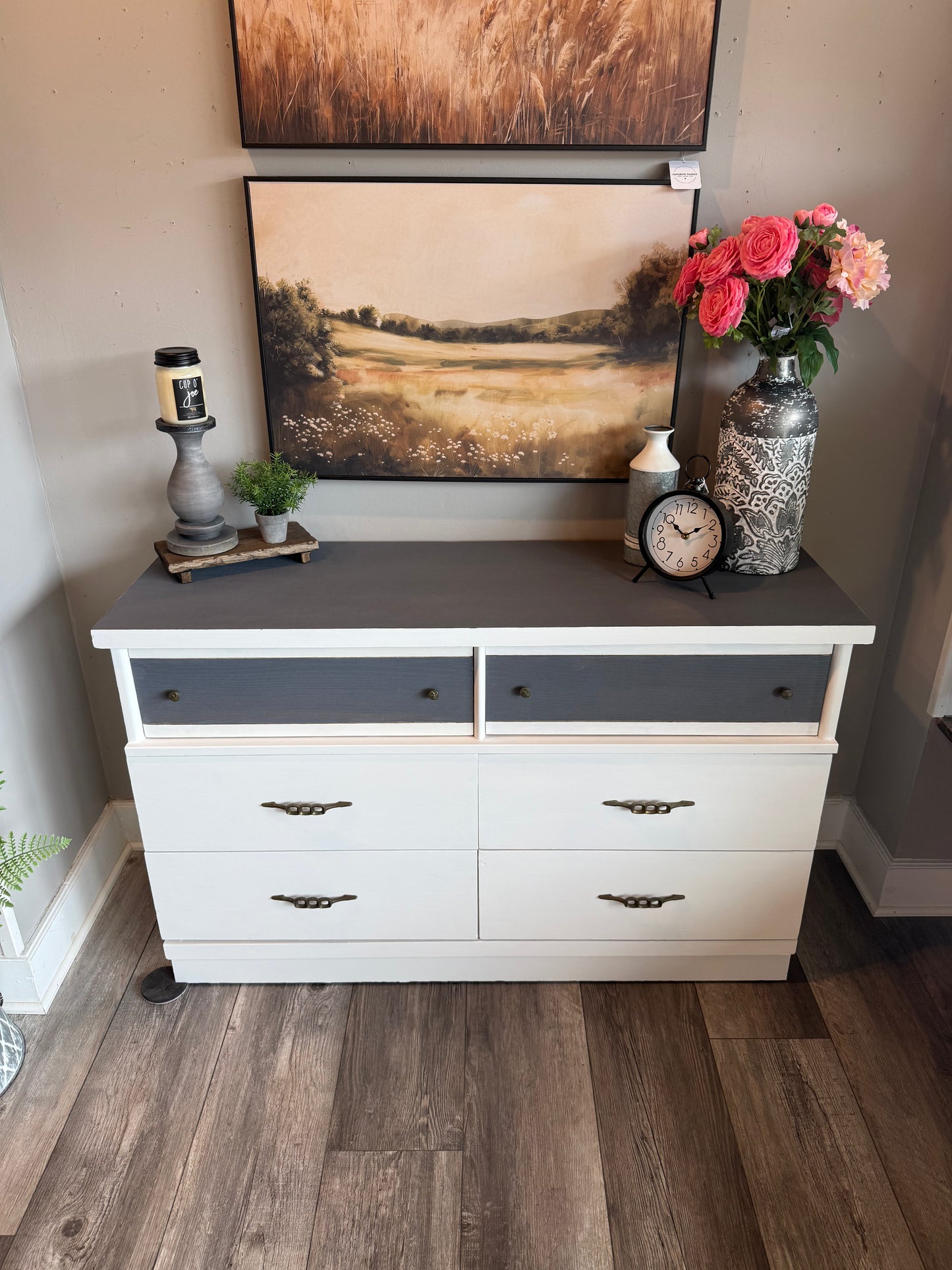 Snowdrop & Classic Gray Stained Dresser