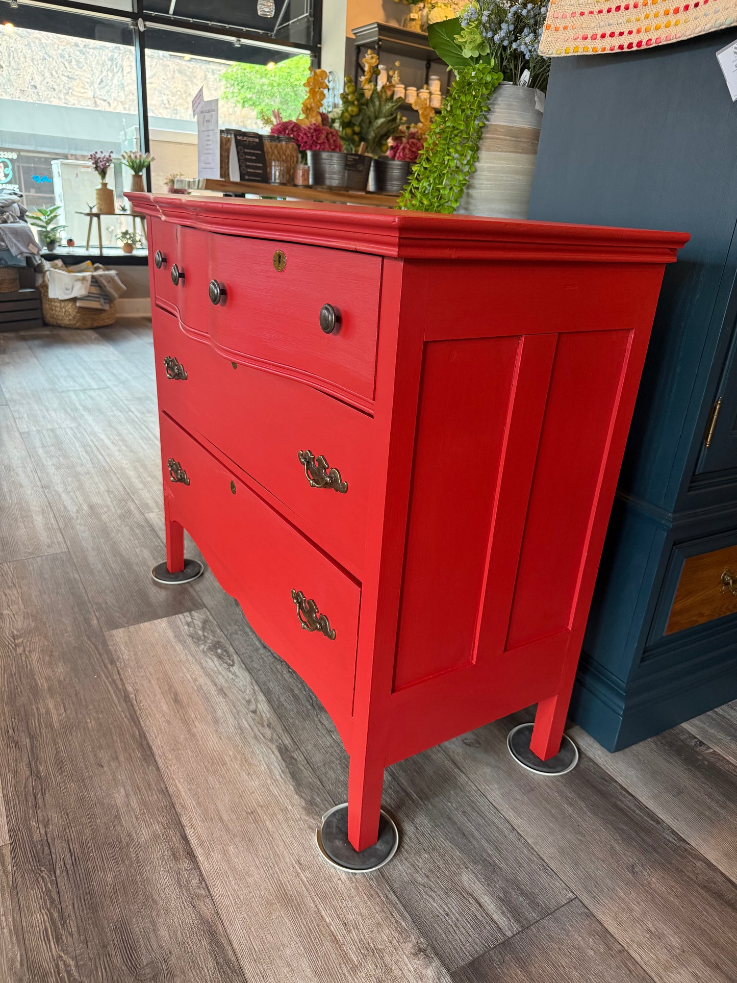 Fort York Red Bow Front Dresser