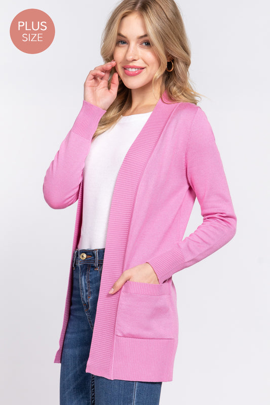 Cardigan Sweater - Pink
