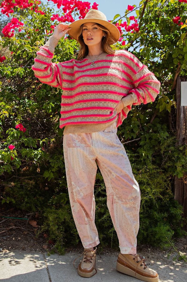 Easel Striped Knitted Sweater