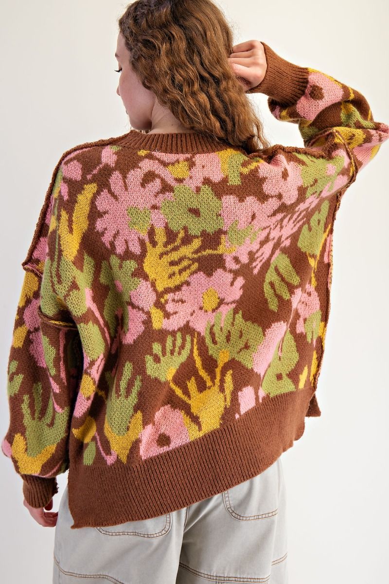 Easel Floral Sweater