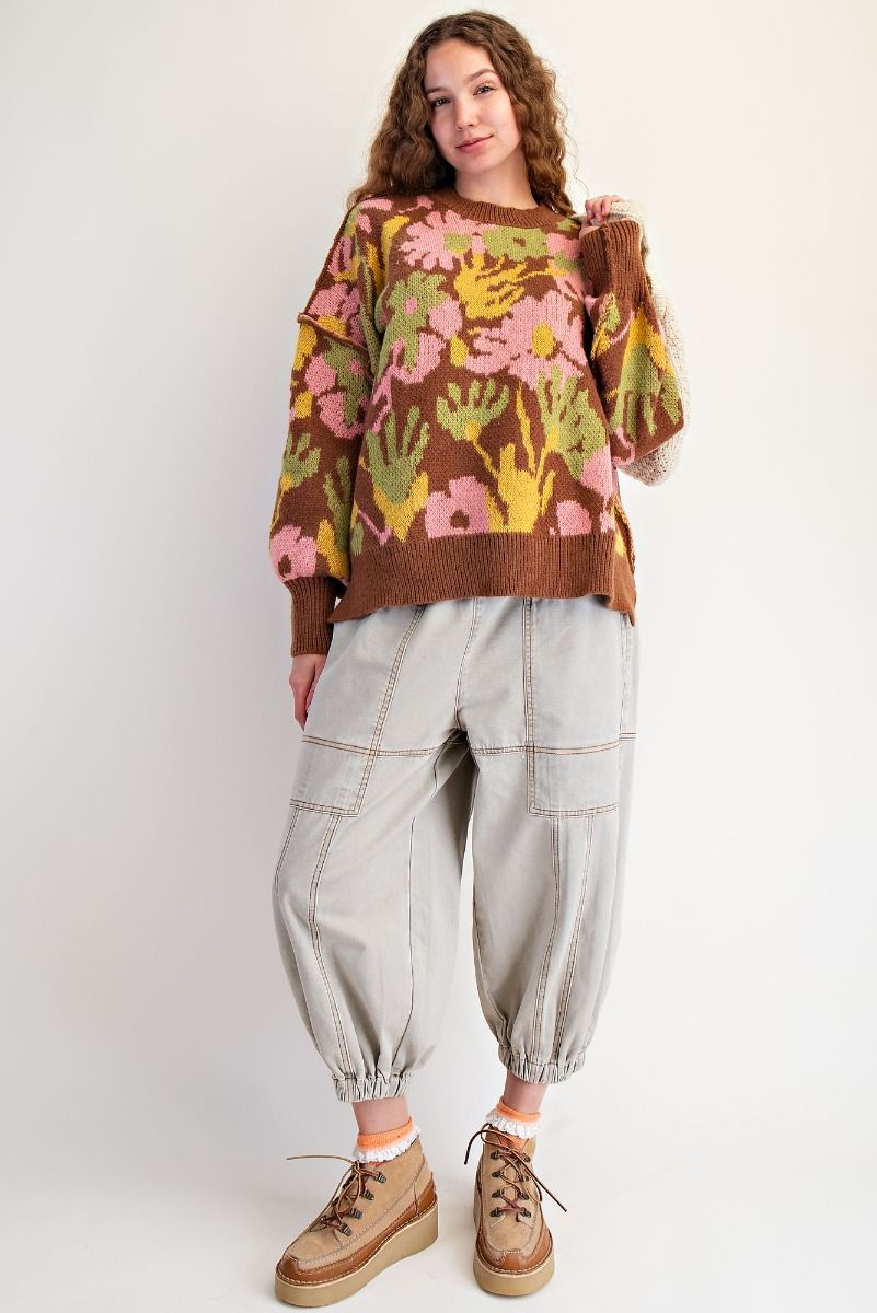 Easel Floral Sweater
