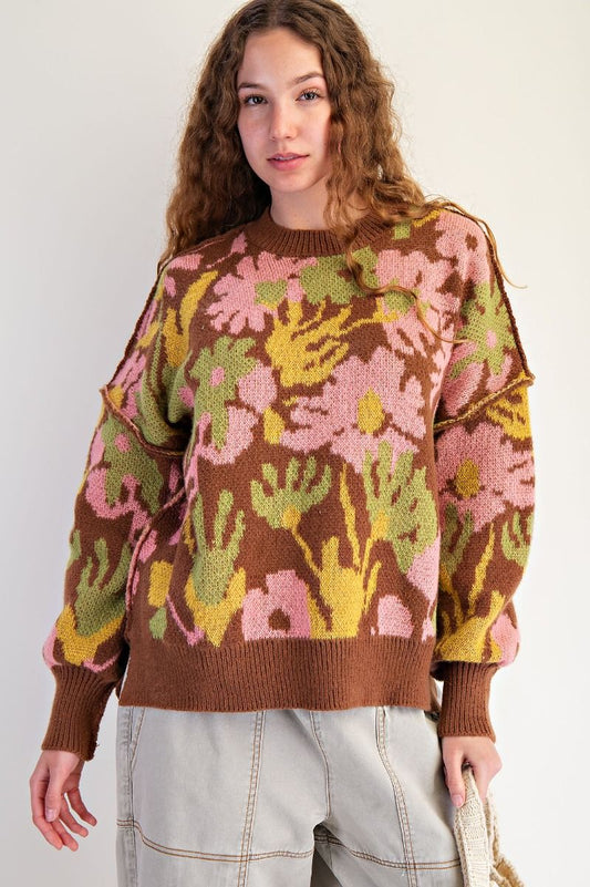 Easel Floral Sweater