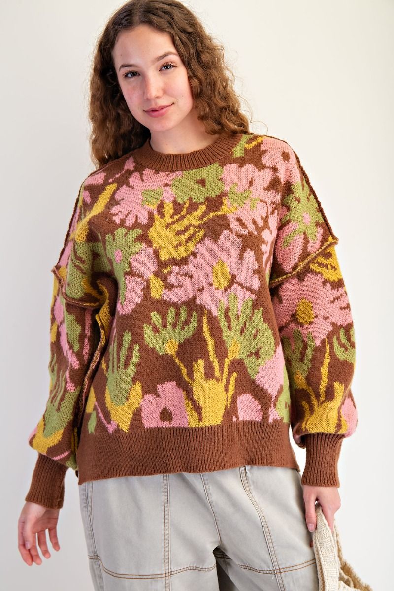 Easel Floral Sweater