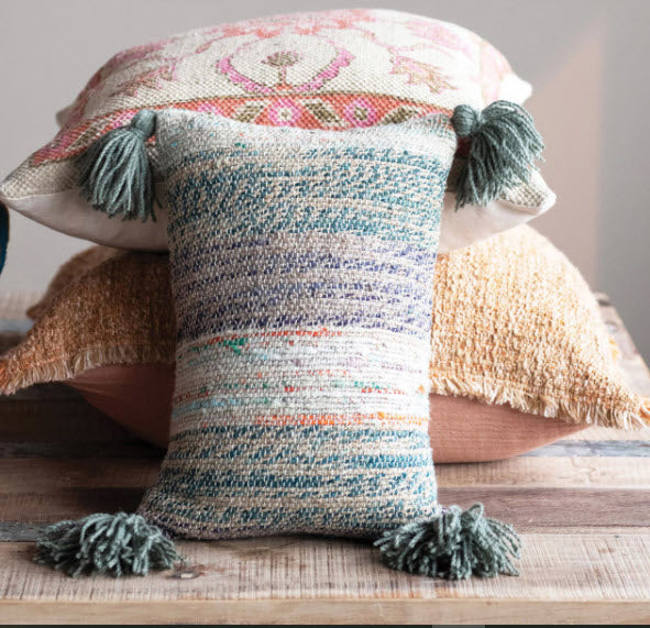 Cotton Woven Lumbar Pillow