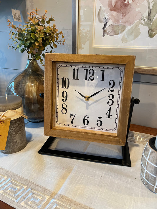 Square Clock on Stand