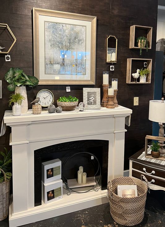 White Fireplace Mantle